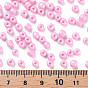 6/0 perles de rocaille de verre, teints et chauffée, couleurs opaques, trou rond, ronde