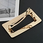Alloy Plating Hair Barrettes, Rectangle