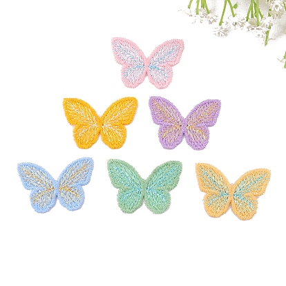 Polyester Butterfly Cabochons, for Hair Accessories Making