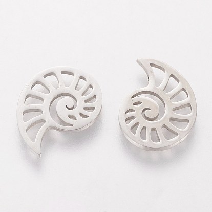 201 Stainless Steel Charms, Conch Shape