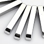 Non-magnetic Synthetic Hematite Rectangle Beads, Grade AAA, 12~29x4x3.5mm, Hole: 1mm, about 13pcs/strand, 2.1 inch