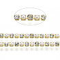 Brass Rhinestone Strass Chains, with ABS Plastic Imitation Pearl, Rhinestone Cup Chain, Grade A, Raw(Unplated)