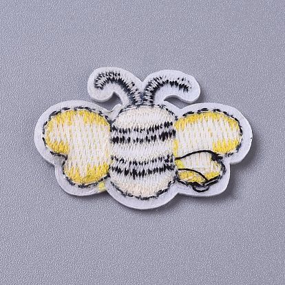 Компьютеризированная вышивка тканью утюжок на / шить на заплатках, аксессуары для костюма, аппликация, Пчелы