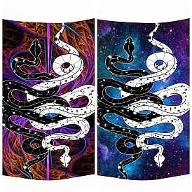 Polyester Snake Pattern Wall Hanging Tapestry, for Psychedelic Bedroom Living Room Decoration, Rectangle