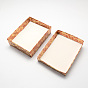 Rectangle Cardboard Jewelry Set Boxes, with Bowknot Outside and Sponge Inside, for Necklaces and Pendants, 93x72x29mm