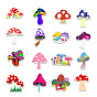 50 самоклеящиеся наклейки в виде грибов из ПВХ., водонепроницаемые наклейки на чемодан, скейтборде, холодильник, шлем, оболочка мобильного телефона