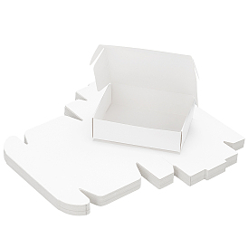 Caja de regalo de papel kraft, cajas plegables, Rectángulo