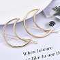 Alloy Hollow Geometric Hair Pin, Ponytail Holder Statement, Hair Accessories for Women, Cadmium Free & Lead Free, Moon