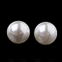 Perlas de imitación de plástico ecológicas, alto brillo, Grado A, no hay abalorios de agujero, rondo
