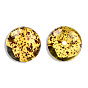 Transparent Resin Beads, with Dried Flower Inside, Round