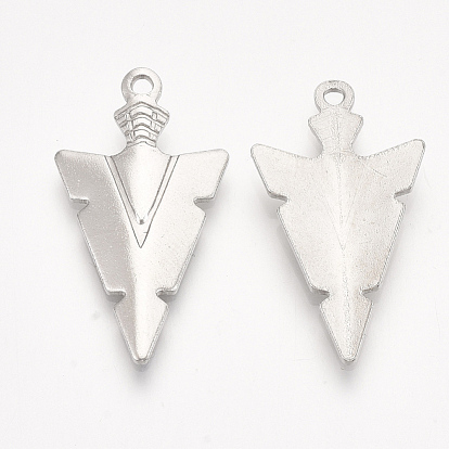 201 Stainless Steel Pointed Pendants, Arrow