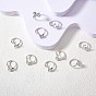 925 открытое кольцо-манжета с инициалами из стерлингового серебра, прозрачное кольцо из кубического циркония для женщин, платина