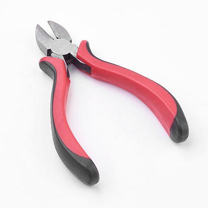 Iron Jewelry Tool Sets: Round Nose Pliers, Wire Cutter Pliers and Side Cutting Pliers, 110~127mm, 3pcs/set