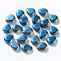 Transparent Spray Painted Glass Beads, Top Drilled Beads, AB Color Plated, Teardrop