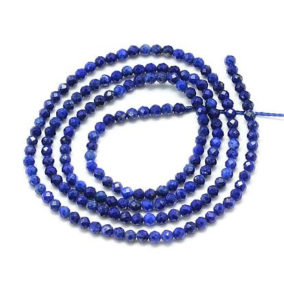 Lapis-lazuli, brins de perles naturels , facette, ronde