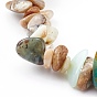 Bracelets extensibles en perles d'opale bleue naturelle