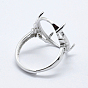 925 звенья кольца перламутрового серебра, с кубического циркония, регулируемый
