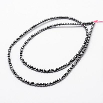 Grade AB Non-magnetic Synthetic Hematite Beads Strands, Round