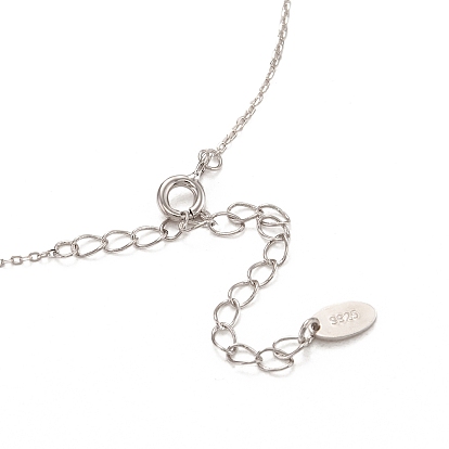 925 подвесные стерлингового серебра ожерелья, с застежками пружинного кольца, крестик