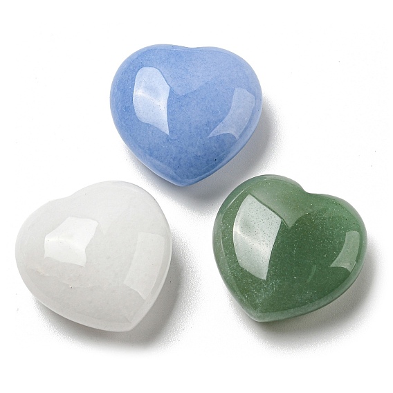 3 шт 3 стиль натуральные бусины из смешанных драгоценных камней, нет отверстий / незавершенного, сердце
