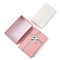 Valentines Day Wife Gifts Packages Cardboard Jewelry Set Boxes with Bowknot and Sponge Inside, for Necklaces and Pendants, Rectangle, 80x50x25mm