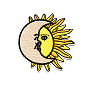 Computerized Embroidery Cloth Iron on/Sew on Patches, Costume Accessories, Appliques, Moon with Sun