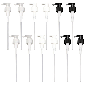 Gorgecraft 12Pcs 3 Colors Plastic Dispensing Pump, with Tube, for Shampoo and Conditioner Jugs Bottles
