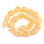 Perles de calcite orange naturelle, ovale