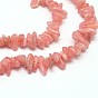 Chips Natural Rhodochrosite Beads Strands, 3~8x3~12x3~5mm, Hole: 1mm, about 16 inch