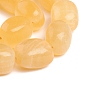 Natural Orange Calcite Beads Strands, Oval