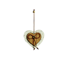Décorations de pendentif en bois, ornement suspendu coeur