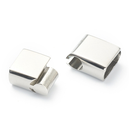 Ion Plating(IP) 316 Surgical Stainless Steel Bayonet Clasps, Rectangle