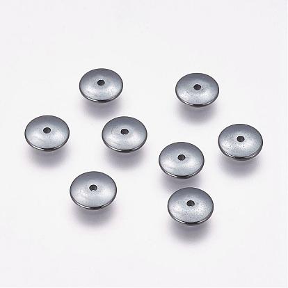 Non-magnétiques perles d'hématite synthétique brins, rondelle