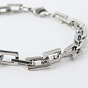 Rectangle 201 Stainless Steel Chain Bracelets, with Lobster Claw Clasps