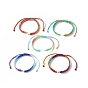 Плетеные браслеты из полиэфирного шнура градиентного цвета, для изготовления браслета с регулируемым звеном