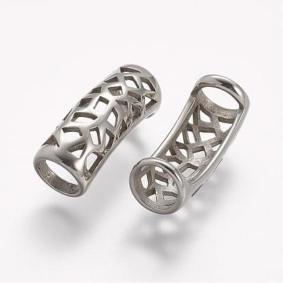 304 Stainless Steel Slide Charms, Tube