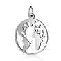 201 Stainless Steel Pendants, Ring with Map