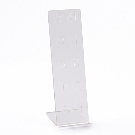 Transparent Acrylic Earrings Display Stands, L-Shaped