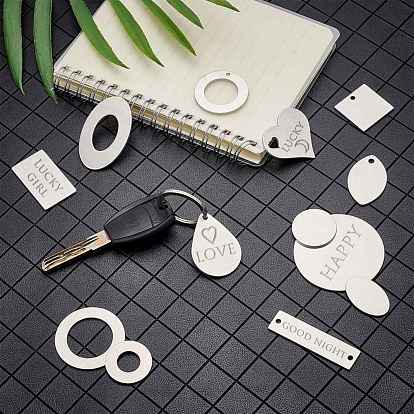 Blank Aluminum Custom Engraving Name Plate, Business Card Blanks, Ellipse Shape
