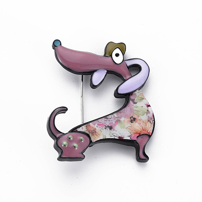 Dog Enamel Pin, Animal Alloy Brooch for Backpack Clothes, Electrophoresis Black, Nickel Free & Lead Free
