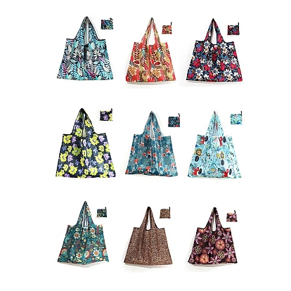 Складные сумки для продуктов из ткани Оксфорд, многоразовые непромокаемые сумки для покупок, с сумкой и ручкой для сумки