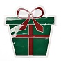 Sacs en plastique à fermeture éclair, sacs d'emballage en forme de boîte cadeau de Noël, pochettes supérieures auto-scellantes