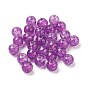 25Pcs Transparent Crackle Glass Beads, Round