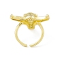 Открытое кольцо-манжета из циркония, настоящие позолоченные украшения из латуни для женщин, без кадмия и без свинца