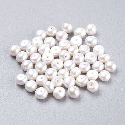 Perlas naturales perlas de agua dulce cultivadas, agujero perforado medio, aa grado, semicírculo, agujero: 0.8 mm
