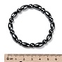 Fashion Non-Magnetic Synthetic Hematite Stretch Bracelets, 50mm