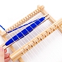 Mini machine à tisser amovible en bois, outil de tricot artisanal pour enfants, avec fil et cordon de couleur aléatoire