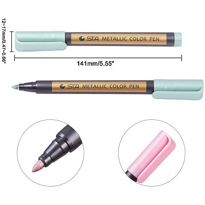 Metallic Markers Paints Pens, Graffiti Multicolor Highlighter Signature Pen