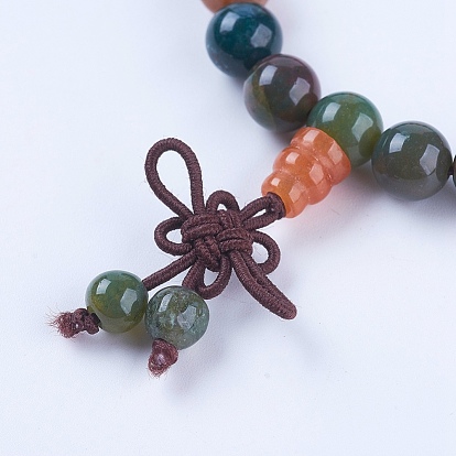 Bracelets de perles mala naturelles stretch chakra jewelry, avec caoutchouc et alliage