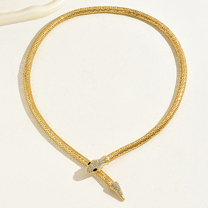 Ожерелье из железной змеиной цепи, колье с двойной петлей и магнитными застежками
